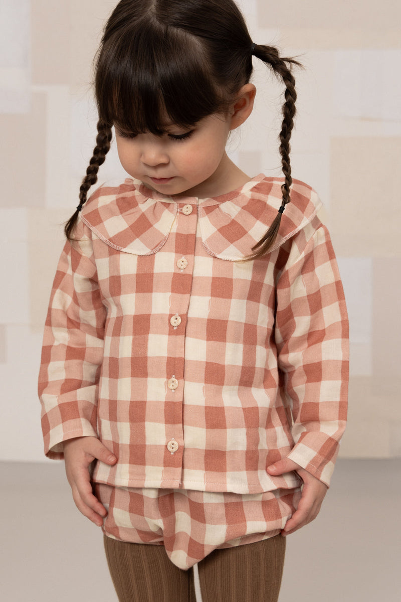 Coco Gingham Blouse Pink
