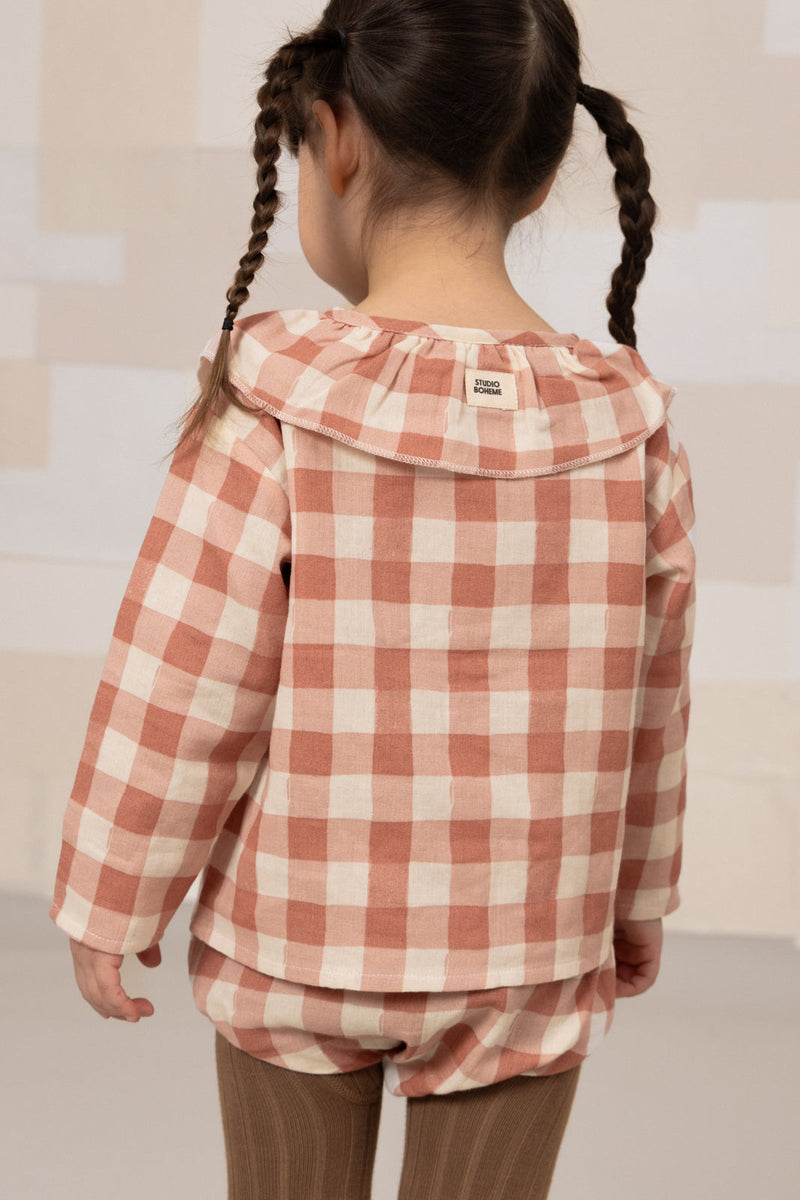 Coco Gingham Blouse Pink