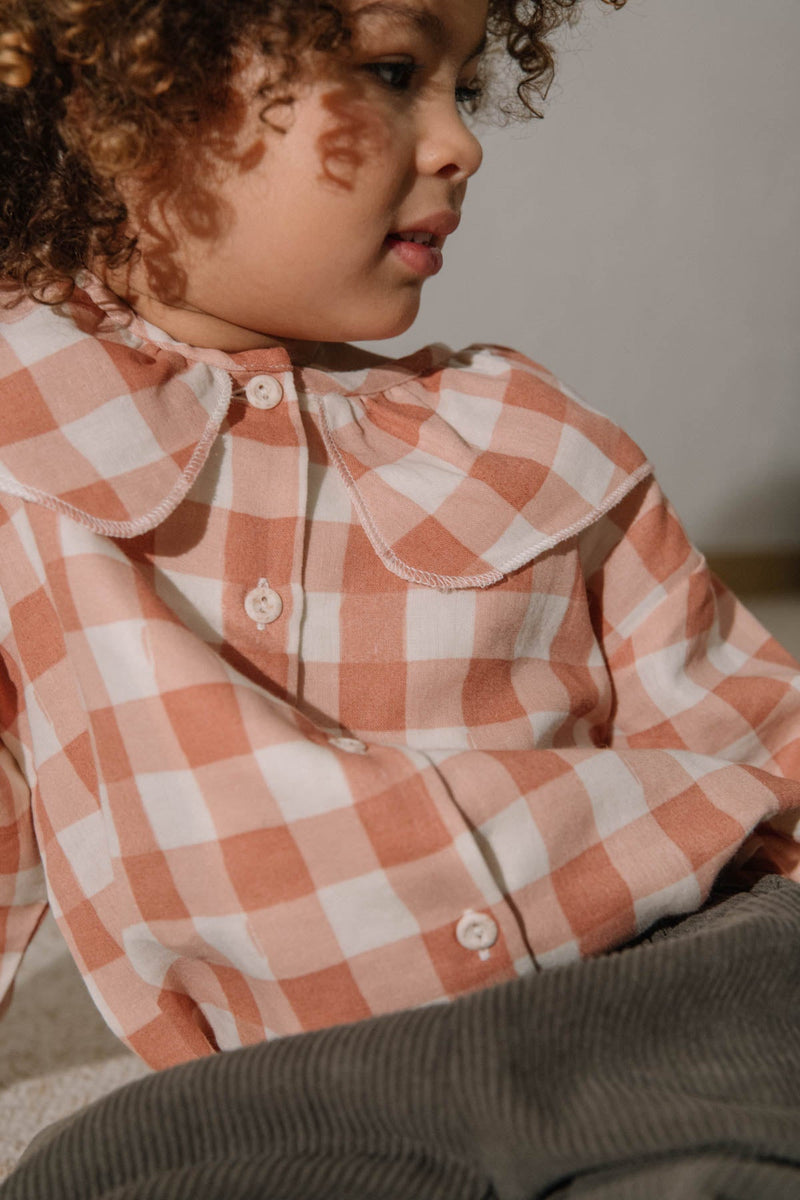 Coco Gingham Blouse Pink