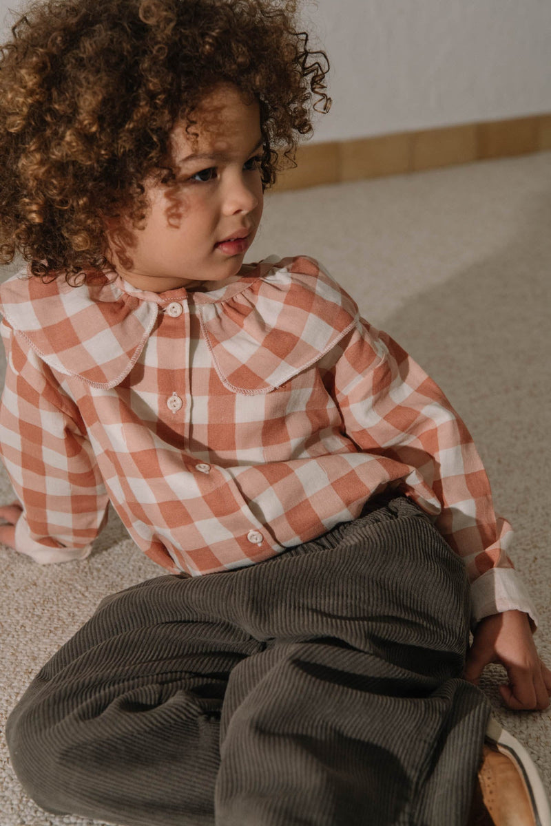 Pantalon Carrot Corderoy Taupe Foncé