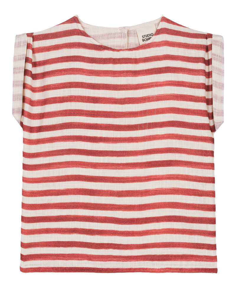 Blusa Praslin Rayas Rojas