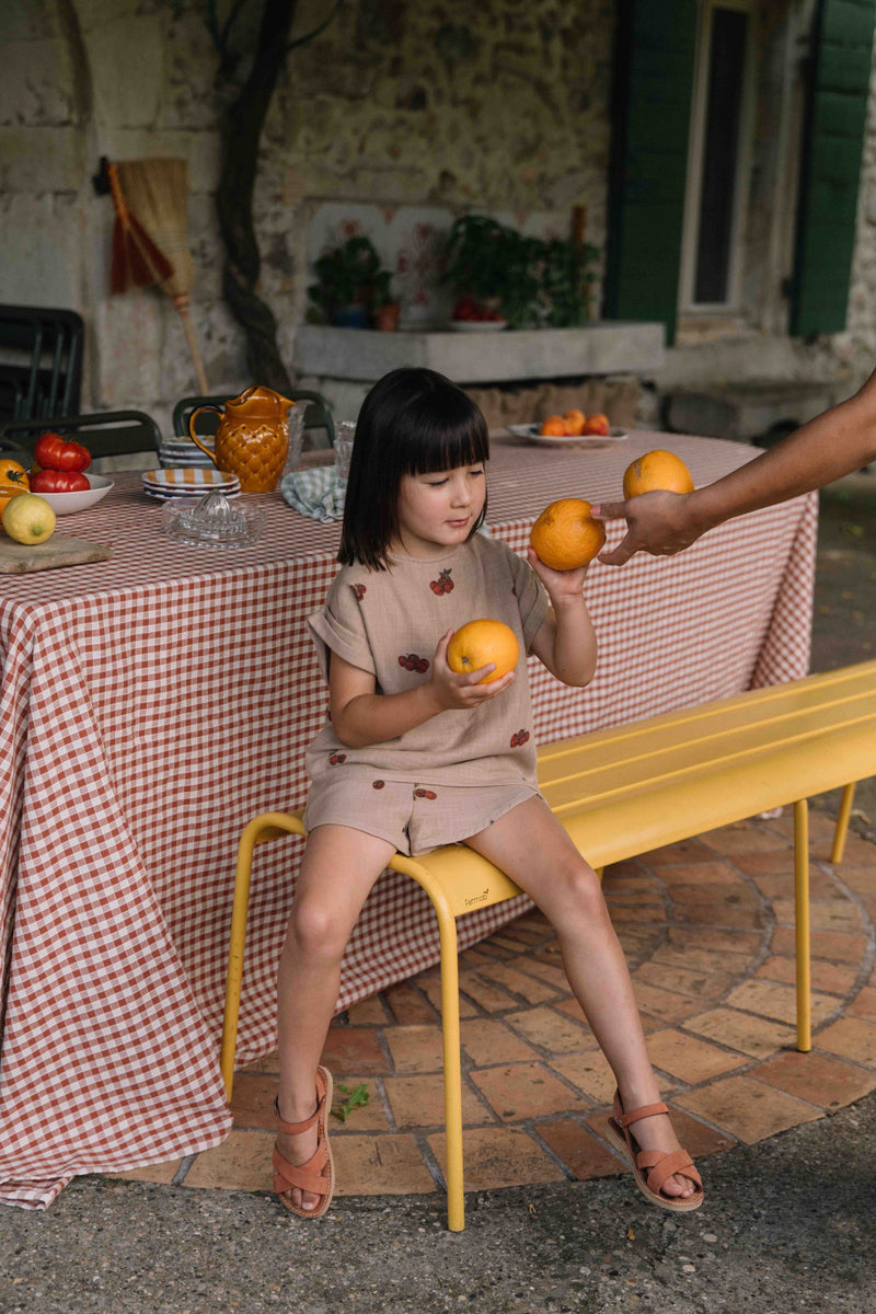 Pantalón Corto De Turrón De Tomate Georgette