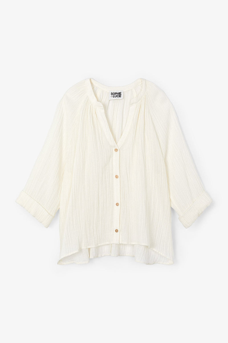 Blouse Molli Froissé Écru
