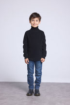 Pull Col Roule Blush - Noir - Enfant