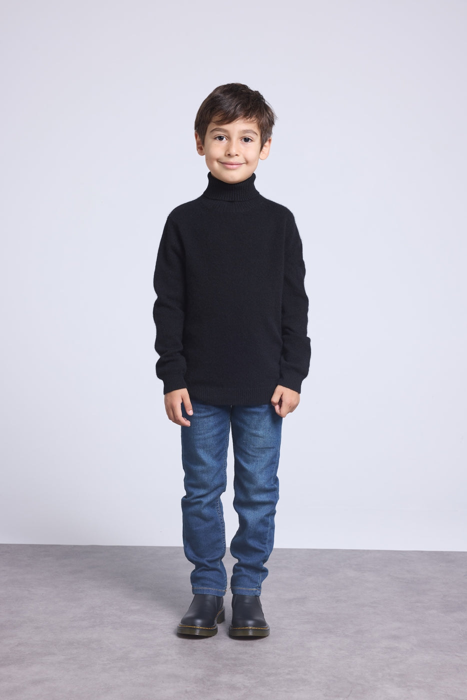 Pull Col Roule Blush - Noir - Enfant