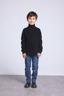 Pull Col Roule Blush - Noir - Enfant