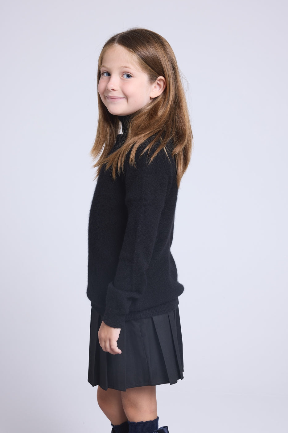 Pull Col Roule Blush - Noir - Enfant