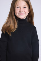 Pull Col Roule Blush - Noir - Enfant