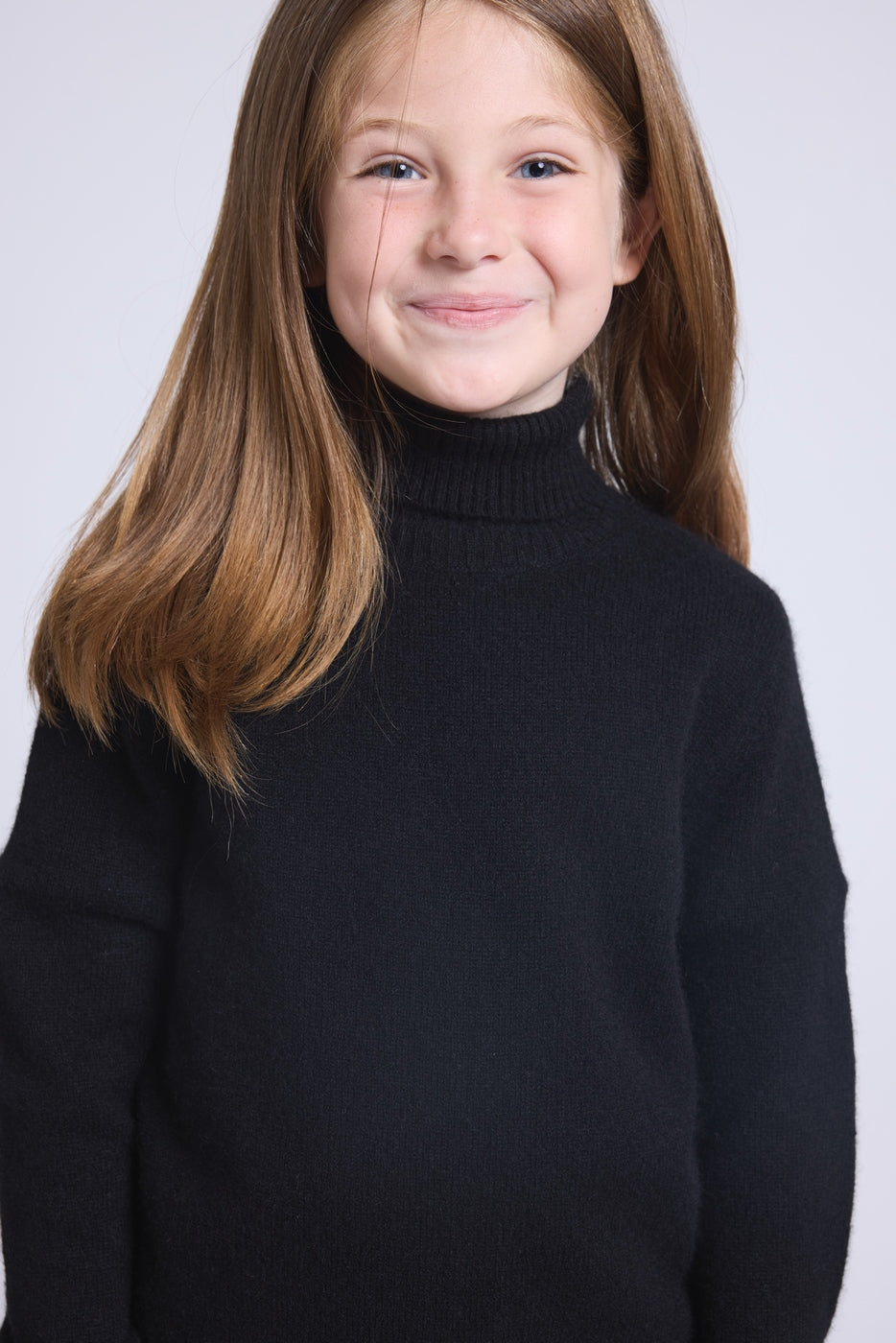Pull Col Roule Blush - Noir - Enfant