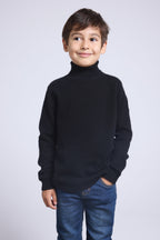 Pull Col Roule Blush - Noir - Enfant