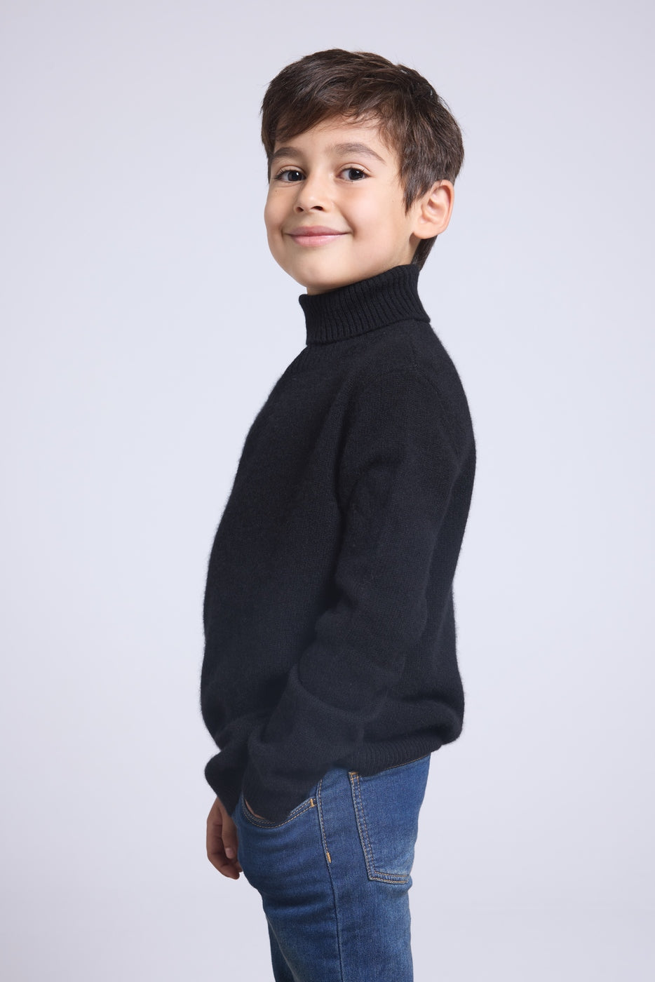 Pull Col Roule Blush - Noir - Enfant