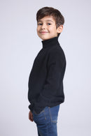 Pull Col Roule Blush - Noir - Enfant