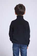 Pull Col Roule Blush - Noir - Enfant