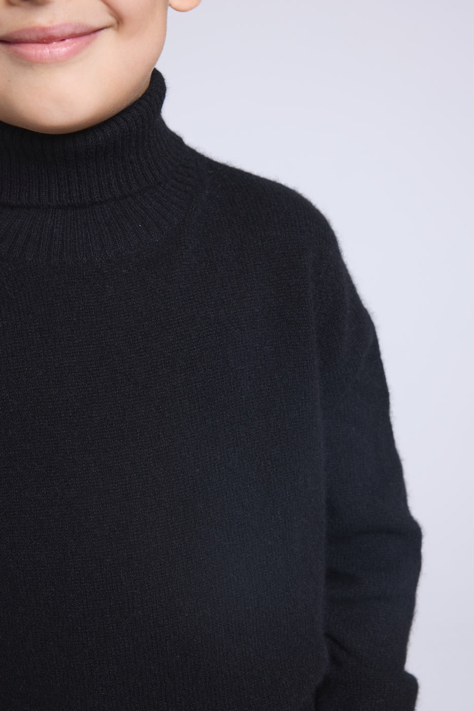 Pull Col Roule Blush - Noir - Enfant