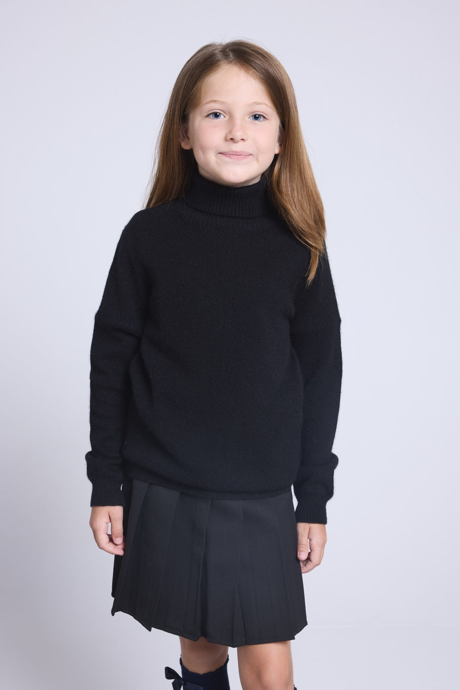 Pull Col Roule Blush - Noir - Enfant
