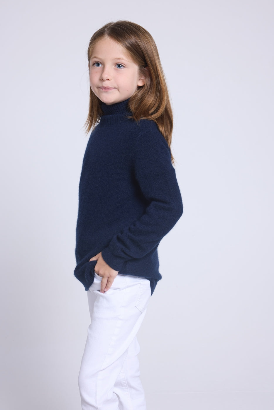 Jersey de cuello alto Blush - Azul marino - Niño