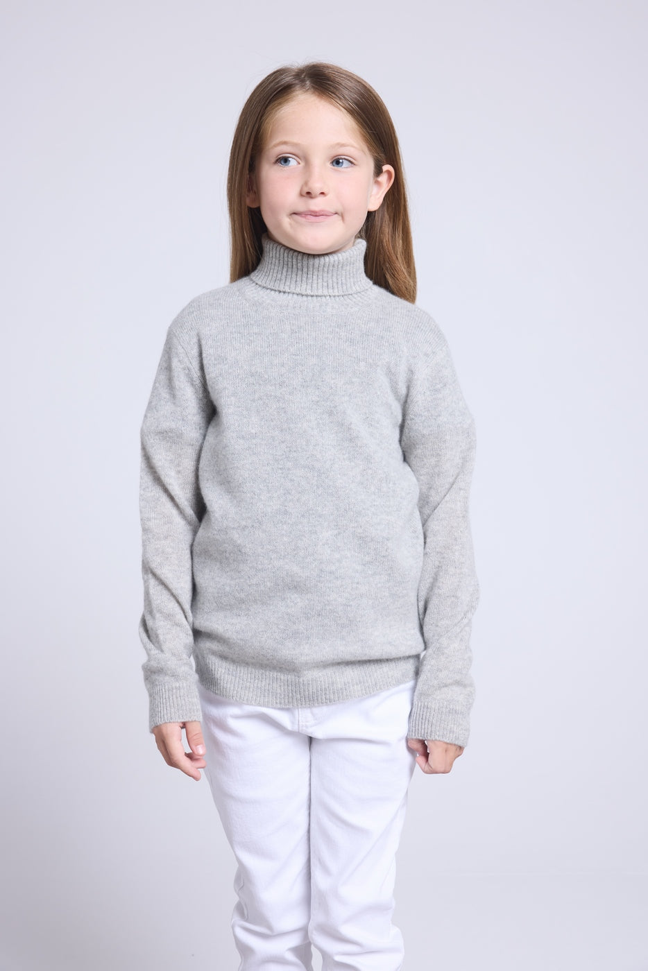 Pull Col Roule Blush - Gris Clair - Enfant