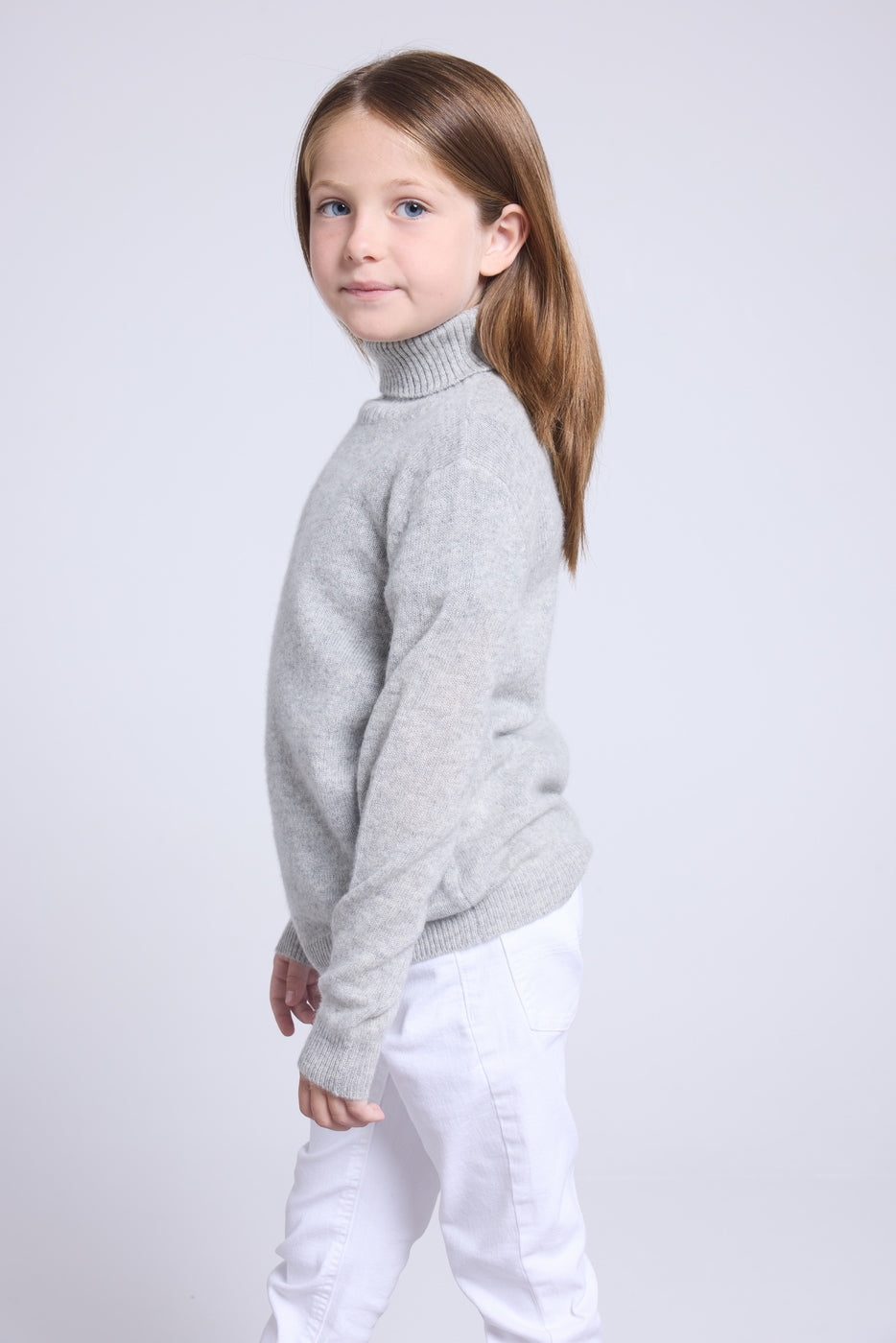 Pull Col Roule Blush - Gris Clair - Enfant