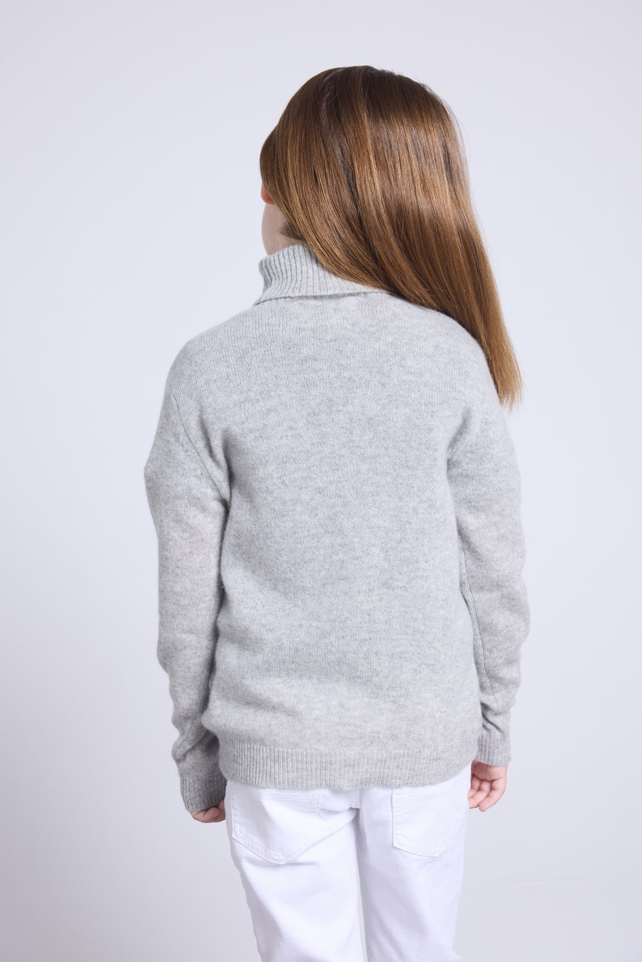 Pull Col Roule Blush - Gris Clair - Enfant