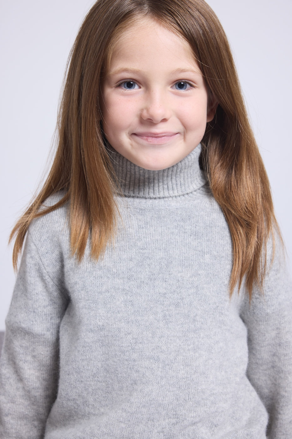 Pull Col Roule Blush - Gris Clair - Enfant