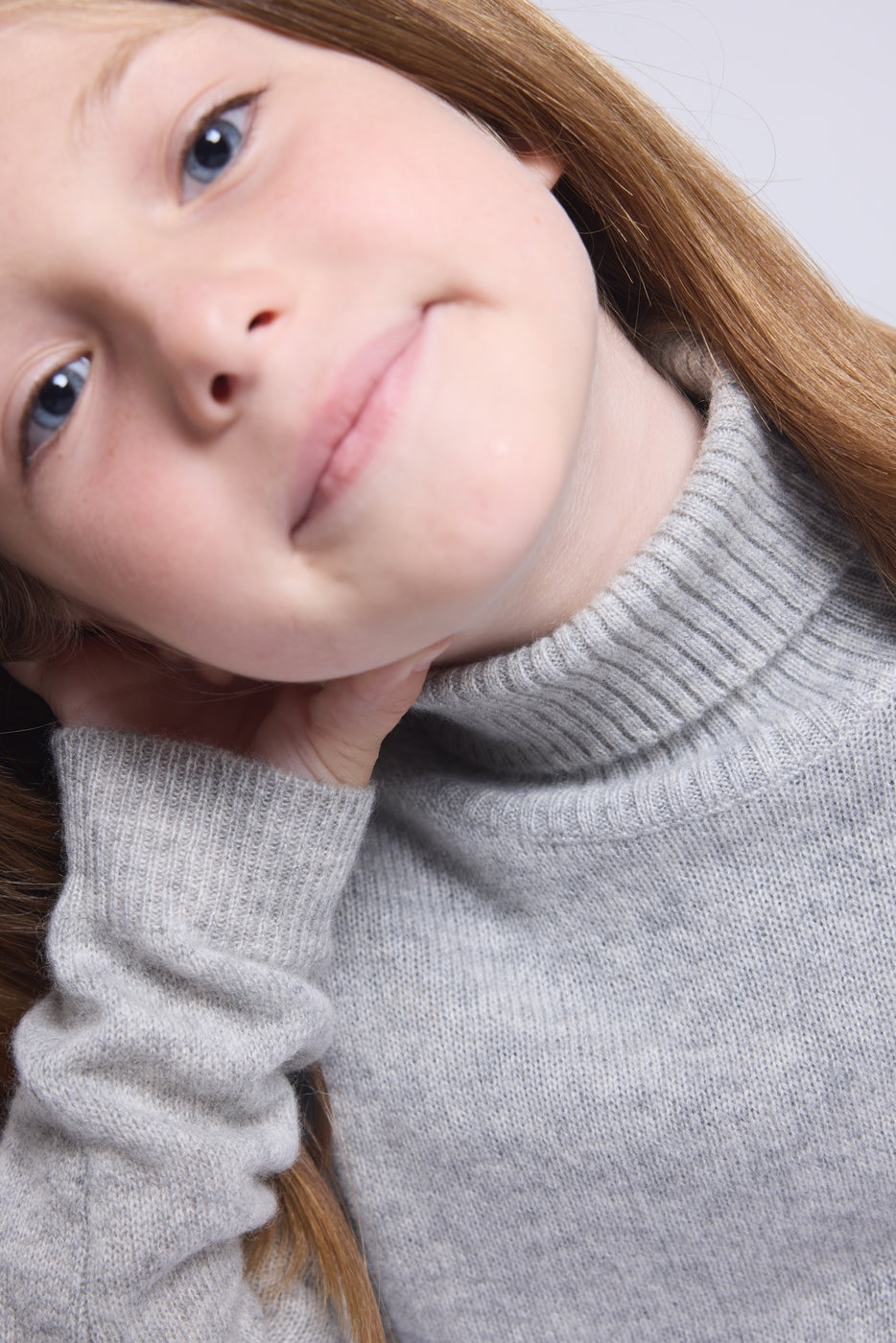 Pull Col Roule Blush - Gris Clair - Enfant