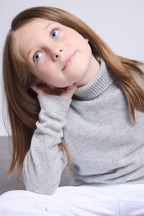 Pull Col Roule Blush - Gris Clair - Enfant