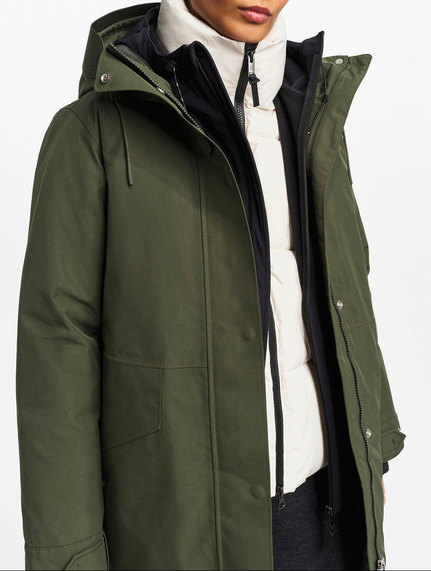 Parka imbottito da esterno - Avocado - Donna