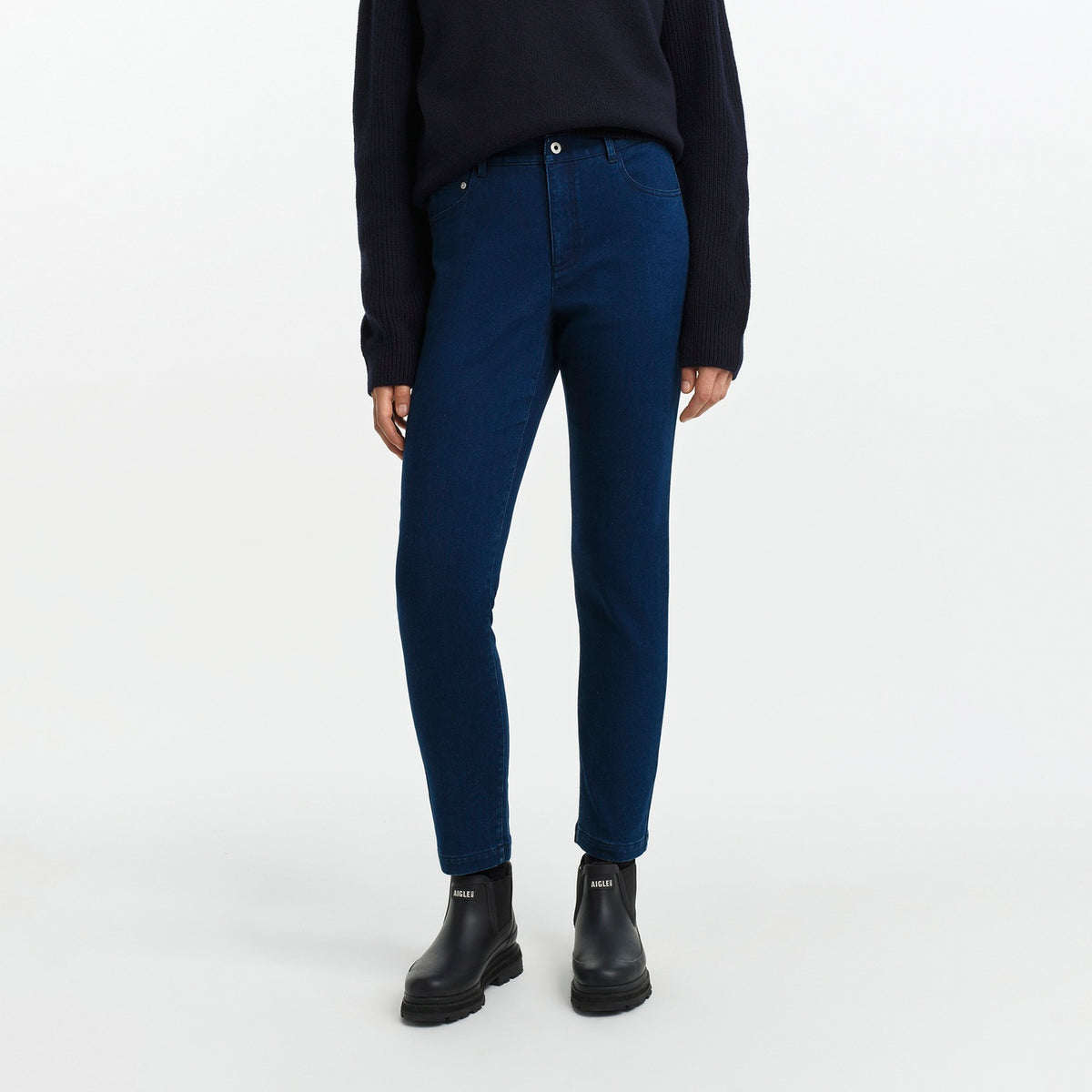 Pantaloni - Denim scuro - Donna