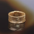 Bague " Vico Scintillant 9Mm" Or Jaune 375/1000