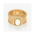 Bague "Nacre Flamboyant" Or Jaune 375/1000