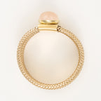 Anillo "Cuarzo Rosa Flamboyante" Oro Amarillo 375/1000