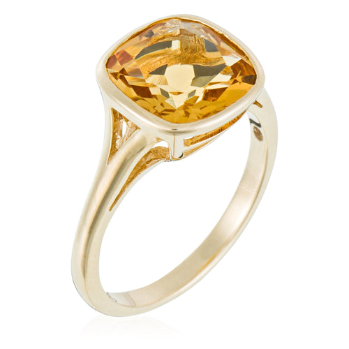 Bague "Hélios" Citrine 3,30Ct - Or Jaune