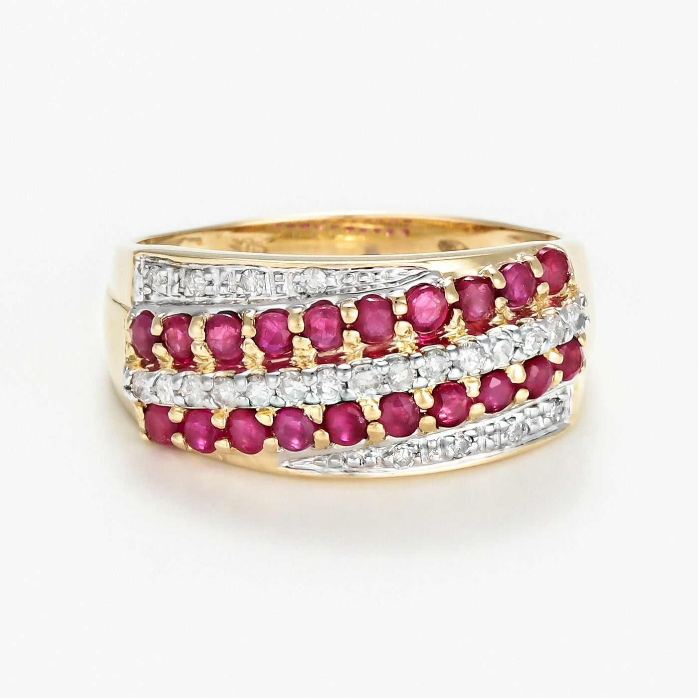 Bague "Chemin Des Rubis" D0,2/23 R0,9/20 - Or Jaune 375/1000