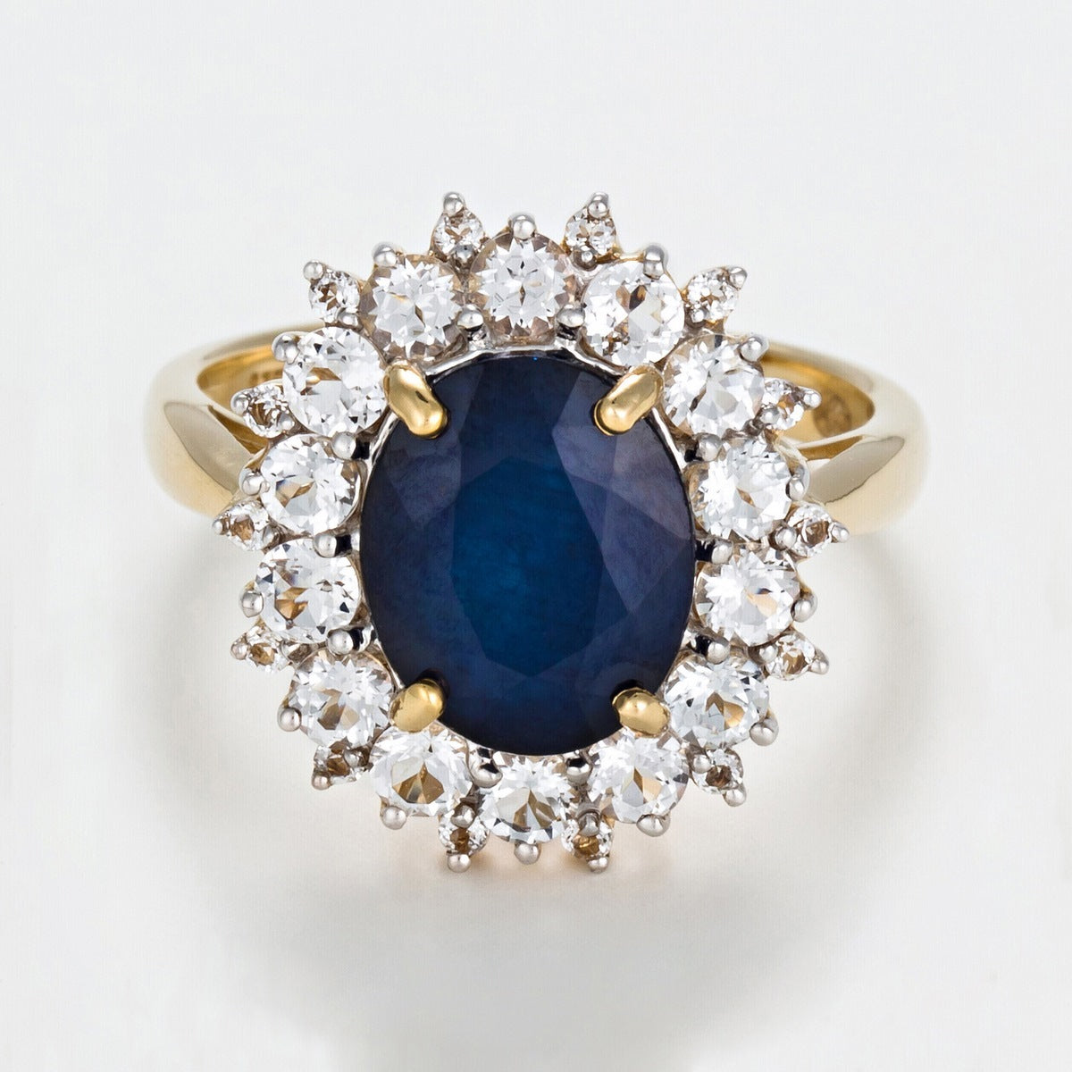 Bague "Soleil Bleu" - Or Jaune