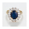 Bague "Soleil Bleu" - Or Jaune 375/1000