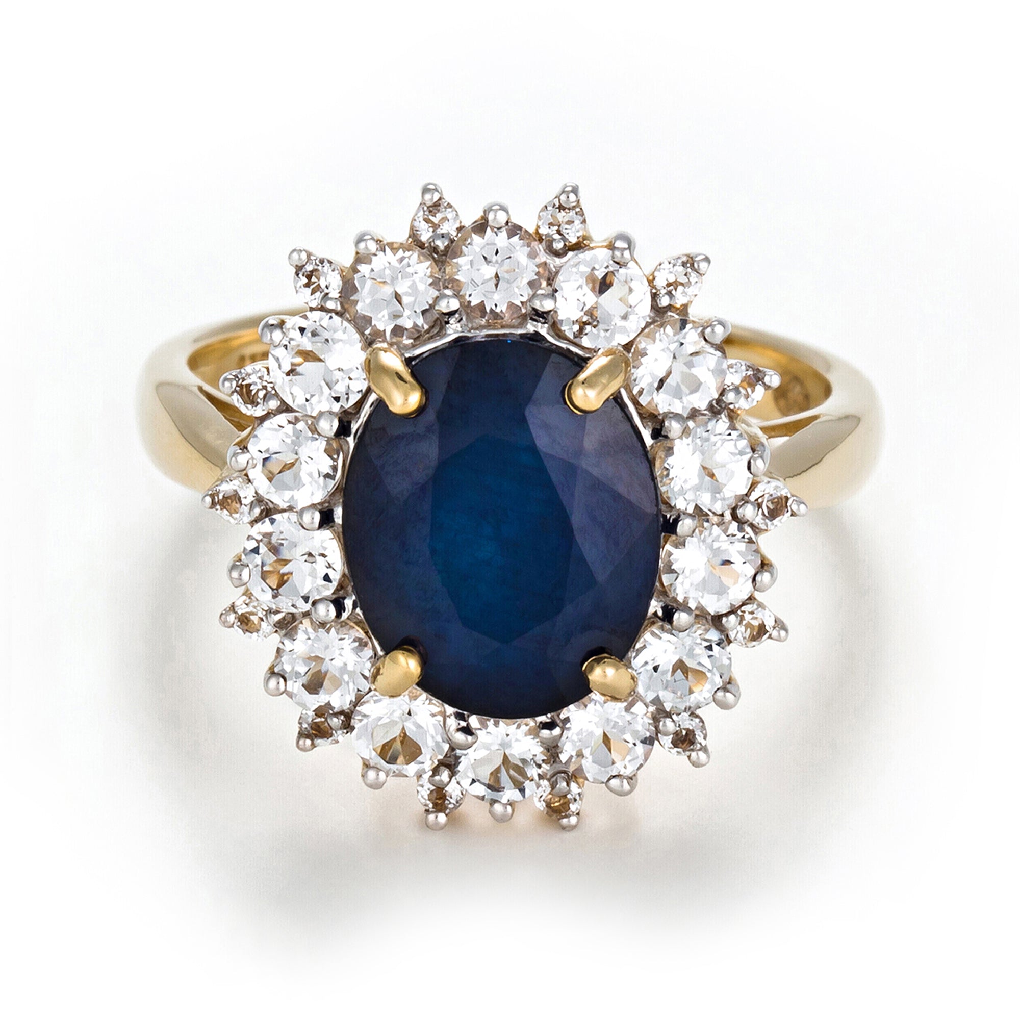 Bague "Soleil Bleu" - Or Jaune 375/1000