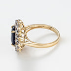 Bague "Soleil Bleu" - Or Jaune