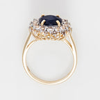Bague "Soleil Bleu" - Or Jaune