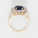 Bague "Soleil Bleu" - Or Jaune 375/1000