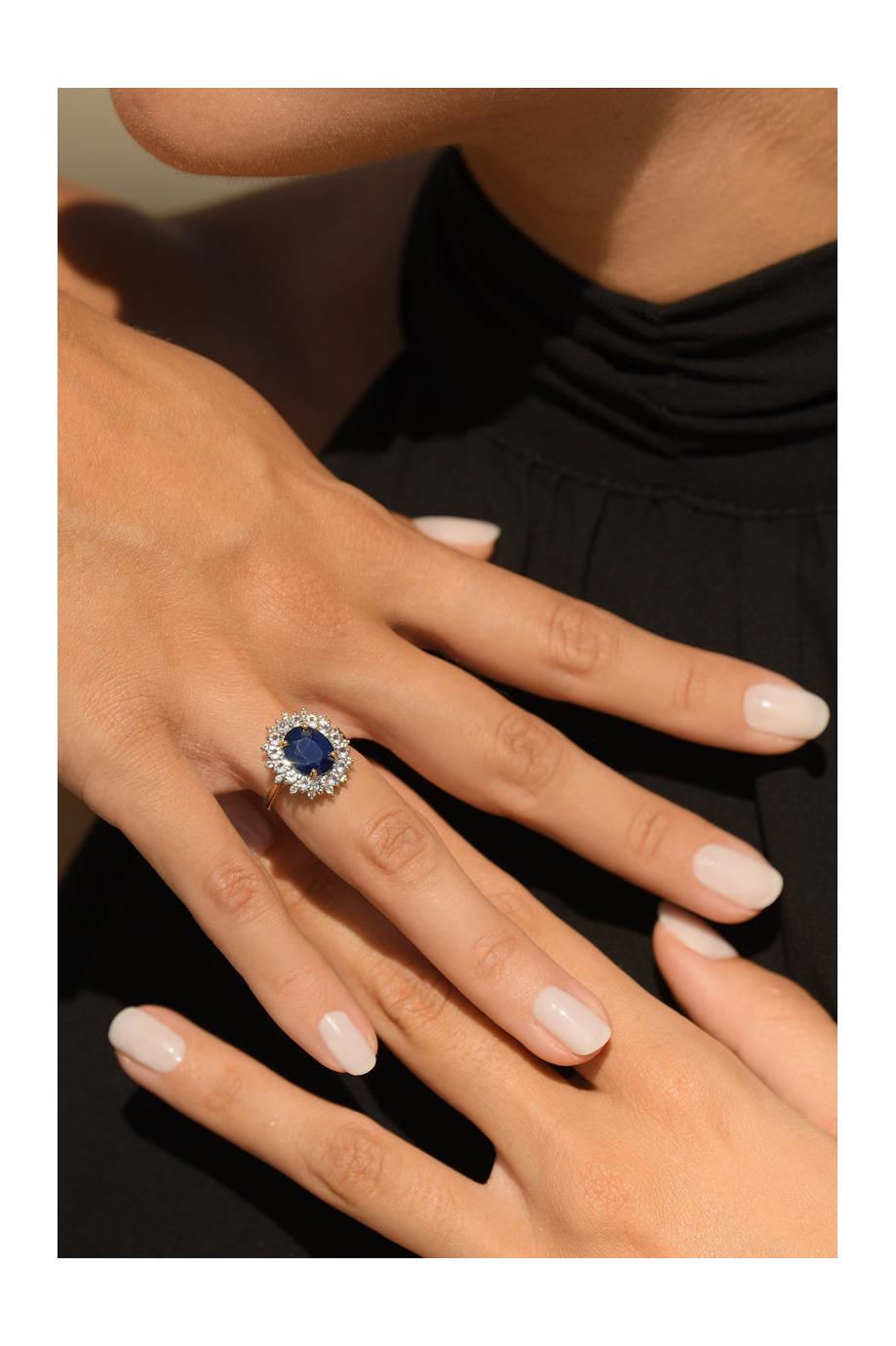 Bague "Soleil Bleu"