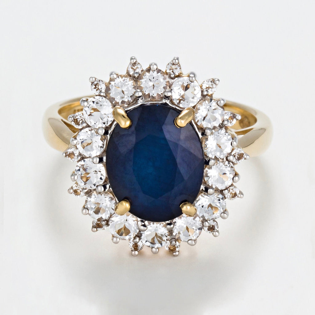 Anillo "Soleil Bleu" - Oro Amarillo 375/1000