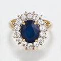 Anillo "Soleil Bleu" - Oro Amarillo 375/1000