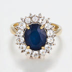Anillo "Soleil Bleu" - Oro Amarillo 375/1000