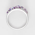 Bague "Blueymix" D 0,13/22 Amethyste 0,66/6 Tanzanite 0,36/2 Topaze 0,24/3