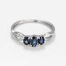 Bague Trio Azul D0,01/2 S0,80/3 - Or Blanc 375/1000