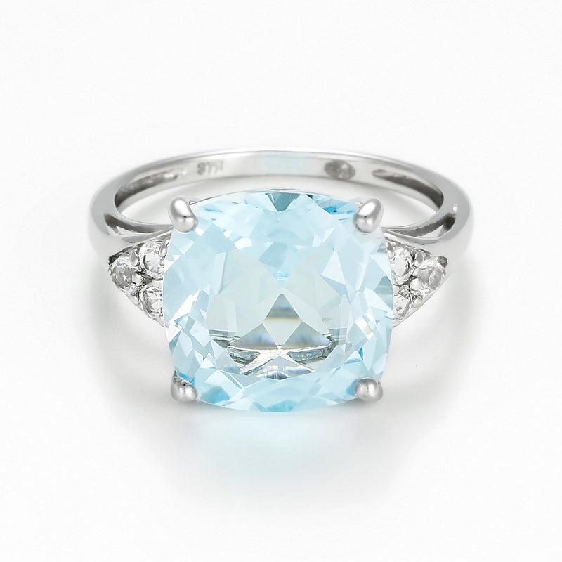 Ring Blue Light Tw0,24/6 Bt7,5/1 - Gold Blanc 375/1000