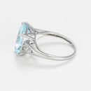 Bague Blue Light Tw0,24/6 Bt7,5/1 - Or Blanc 375/1000