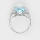 Ring Blue Light Tw0,24/6 Bt7,5/1 - Gold Blanc 375/1000