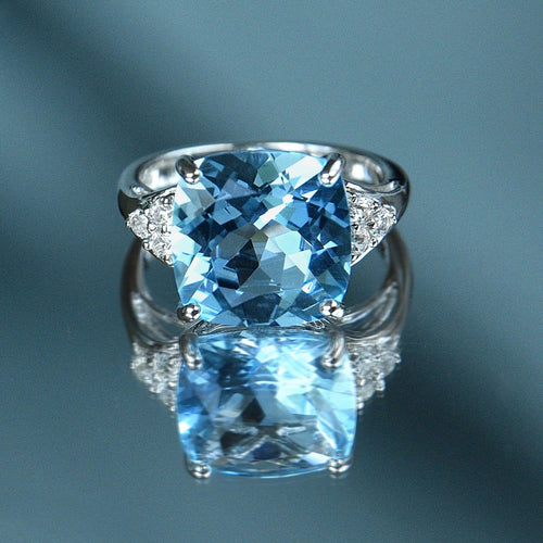 Blanc Anillo Luz Azul Tw0,24/6 Bt7,5/1 - Oro 375/1000