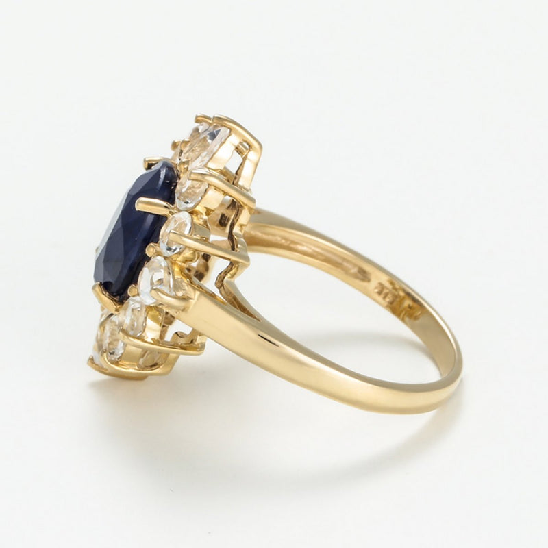 "Asty" Ring - S3.50/1 Wt1.84/12 - Yellow Gold